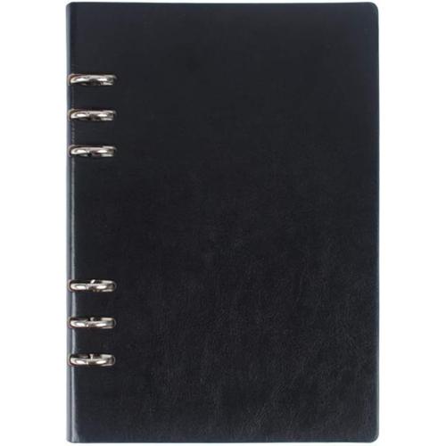 Carnet De Notes A5 Carnet De Voyage Cahier À Feuilles Cahier D'affaires En Cuir Cahier De Reliure En Métal Noir