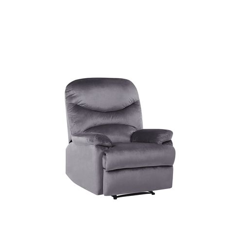 Fauteuil De Relaxation En Velours Gris Eslov