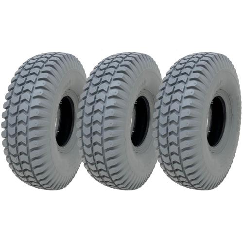 260x85 Grey Mobility Scooter Tyre 3.00x4 Tire P6023 Non Marking Tread (Set of 3)