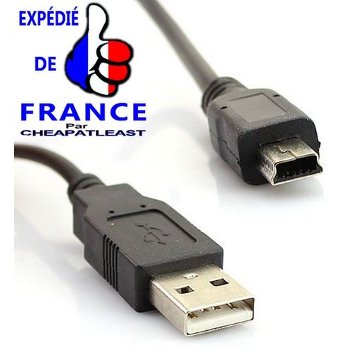 Câble Adaptateur Raccord rallonge USB A Mâle 4 pin vers Mini B USB Mâle 5 pin - 75 cm (0.75M) - Charge et données