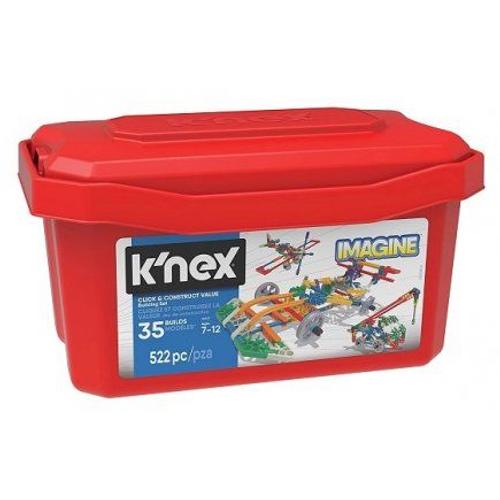 Super Box Baril Creation 35 Modeles 522 Pieces Knex - Imagine, Construction - Jeu Enfant 7 Ans Et Plus