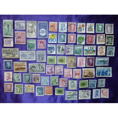Timbres Tchécoslovaquie - 68 Très Beaux Timbres Anciens, Diverses Décennies Lot 3