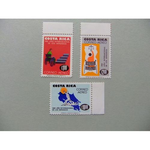 89 Costa Rica 1981 / Año Internacional De Personas Minusvalidas / Yvert Pa 835 / 837 Mnh