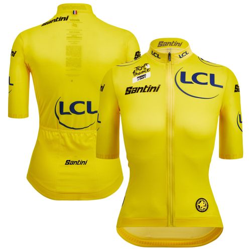 Maillot D'équipe Réplique Du Tour De France Femme 2024 Par Santini - Jaune