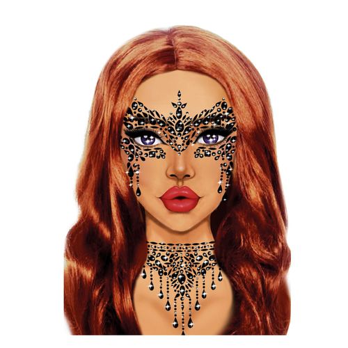 Bijoux Pour Visage Adhésifs Loup Noir