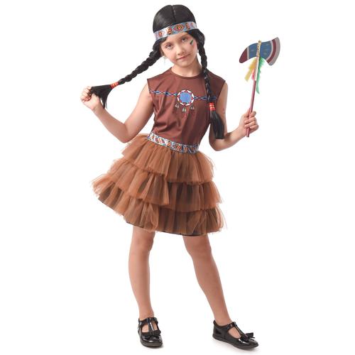 Déguisement Indienne Chic Fille - Taille: Xs 3-4 Ans (92-104 Cm)