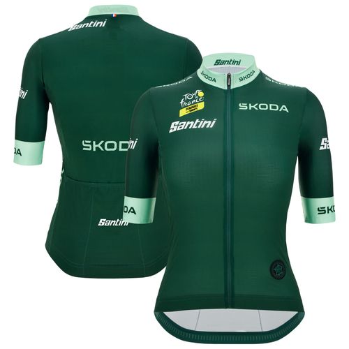 Maillot D'équipe Réplique Du Tour De France Femme 2024 Par Santini - Vert
