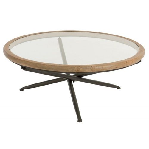 Paris Prix - Table Basse Ronde "Bruxelles" 100cm Naturel