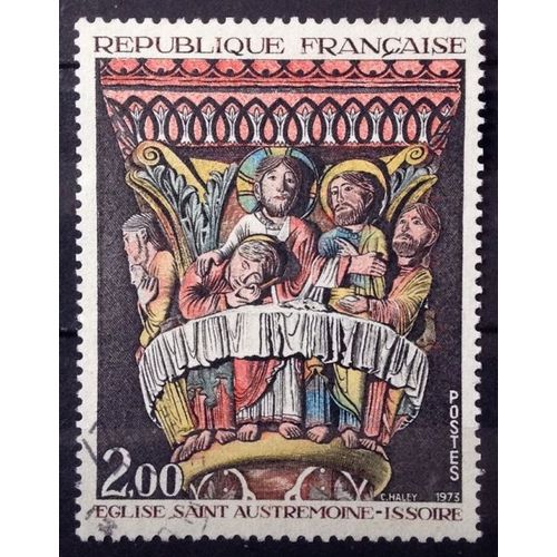 Eglise Saint-Austremoine D'issoire 2,00 (Superbe N° 1741) Obl - France Année 1973 - N29236