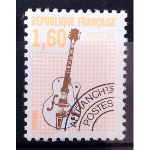 Préoblitéré Instruments De Musique 1992 - Guitare Electrique 1,60 - Dentelé 12 (Impeccable N° 213a) Neuf** Luxe (= Sans Trace De Charnière) - Cote 7,65 - France Année 1992 - N10391