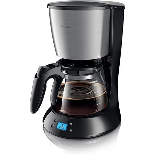 Cafetière électrique programmable de 1,2L 1000W gris noir