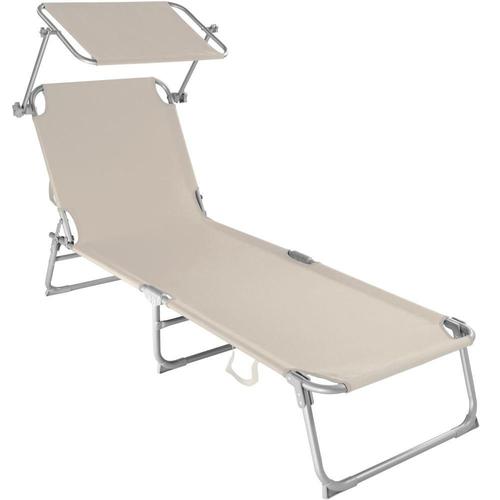 Transat Bain De Soleil Meuble Jardin Acier Beige Helloshop26 2208098