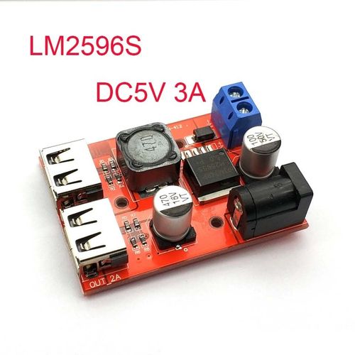 Lm2596 Lm2596s Double Usb Dc-Dc 9v 12v 24v 36v À 5v 3a Abaisseur Convertisseur Carte Chargeur De Voiture Alimentation Solaire Modu