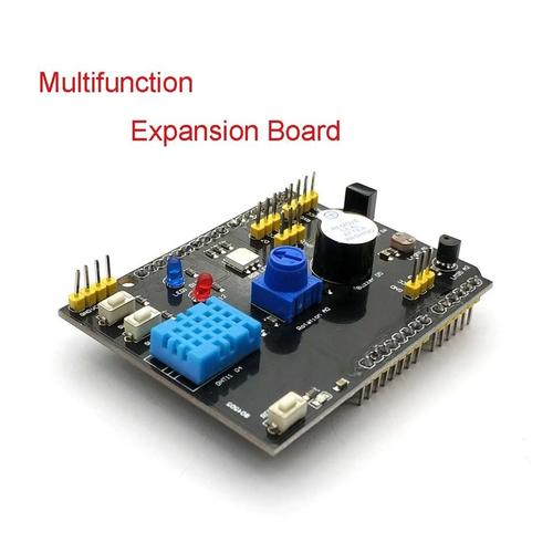 DHT11 LM35 capteur d'humidité de la température adaptateur de carte d'extension multifonction pour UNO R3 rvb LED récepteur IR Buzzer I2C