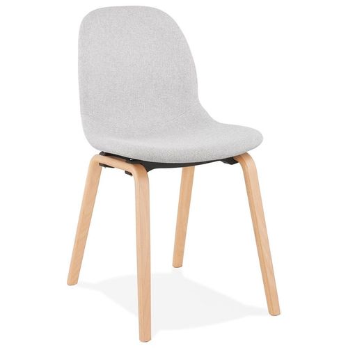 Chaise Scandinave De Salle À Manger 'celtik' En Tissu Gris Clair
