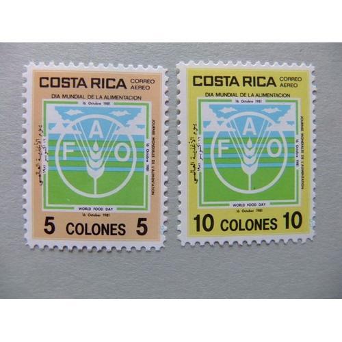 89 Costa Rica 1981 / Dia Mundial De La Alimentacion Fao / Yvert Pa 838 / 839 ** Mnh