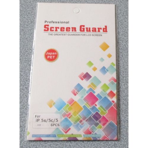 Professional Screen Guard - Protection Écran Pour Iphone Apple 5/5s/5c - Sous Cellophane