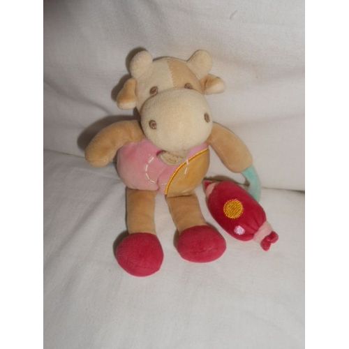 Doudou Vache Bonbon By Doudou Et Compagnie Bleu Rose Jaune Orange Framboise Fushia