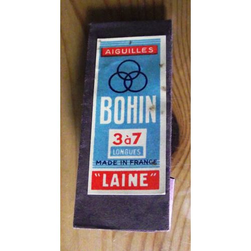Aiguilles Bohin 3 À 7 Longues "Laine" Made In France