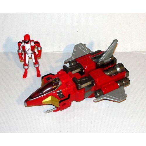 Jet Power Rangers Timeforce Mighty Morphin Avion Roulant + Figurine Articulé Red Rangers