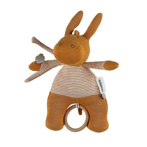 Peluche Mini Musical Coton Bio Paco Ocre