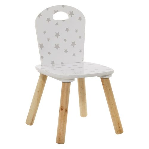 Chaise Douceur Blanc Étoiles Grises