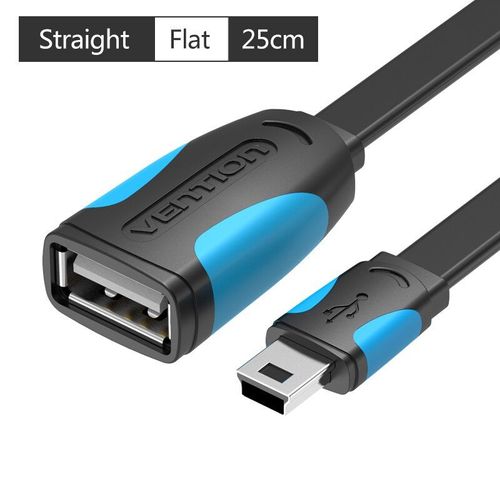 Vention USB adaptateur Mini USB 2.0 à USB OTG câble pour MP3 MP4 disque dur appareils photo numériques PC GPS HDD OTG adaptateur Mini USB adaptateur - Mini USB OTG 25cm - SJZHT0917