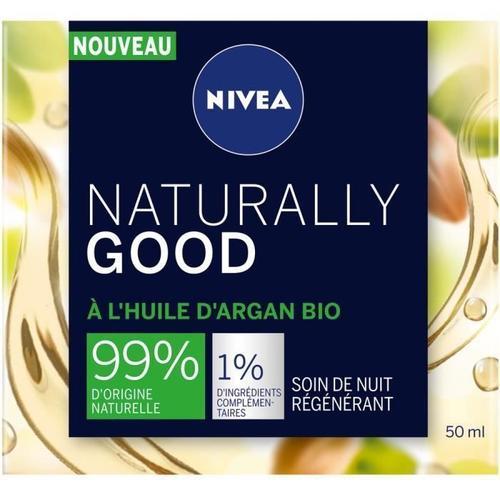 Nivea Soin De Nuit Régénérant A L'huile D'argan Bio Naturally Good - 50 Ml 