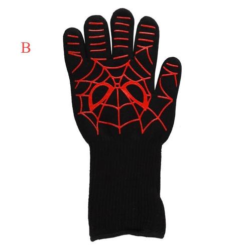 1hand bakewere Oven Mitts Gloves BBQ Silicon gloves High Temperature Anti-scalding 500/800 Degree Insulation Barbecue Microwave, H