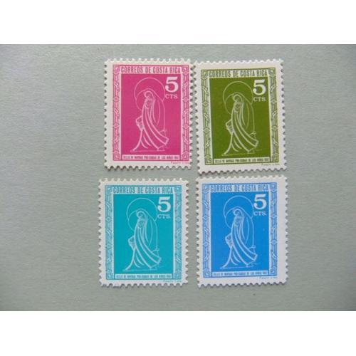 89 Costa Rica 1967 / Navidad La Virgen Y El Niño / Yvert 282 / 85 ** Mnh