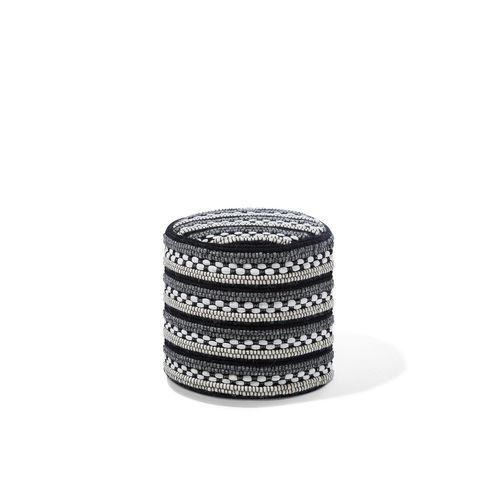 Pouf Guntur Noir Blanc