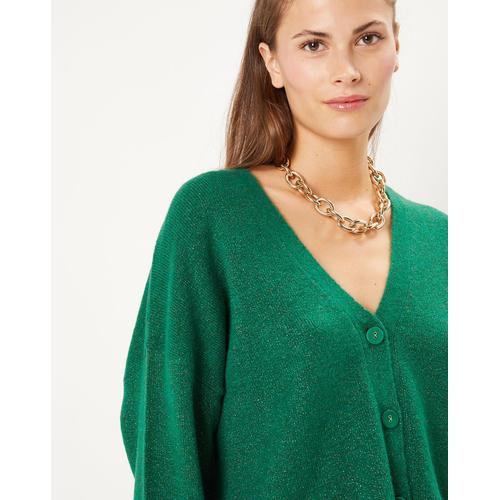 Gilet En Maille Mélangée Constance Vert