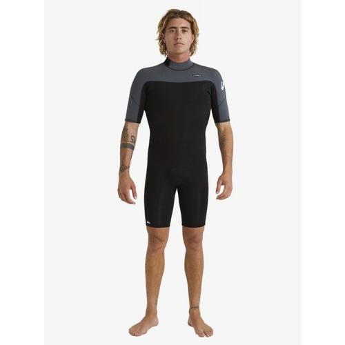 2/2 Mm Everyday Sessions Springsuit Back Zip Ss - Combinaison De Surf Homme Black / Gun Metal L - L