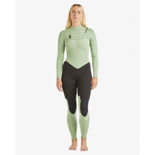 3/2 Mm Synergy Chest Zip - Combinaison De Surf Femme Kelp Forest Xxs - Xxs