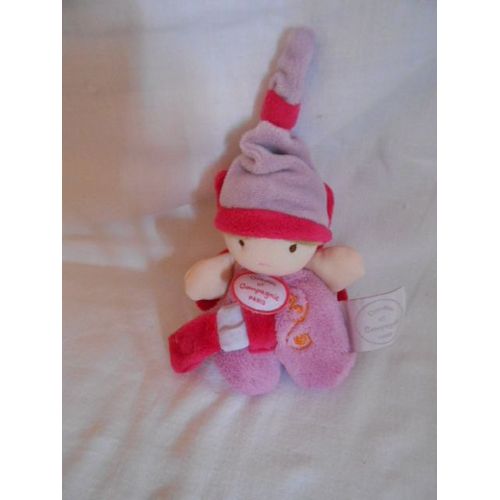 Doudou Demoiselle Fee Doudou Et Compagnie Dc2389 Dc 2389 Attache Sucette Tetine Rose Fushiabroderie Orange Mauve Violet
