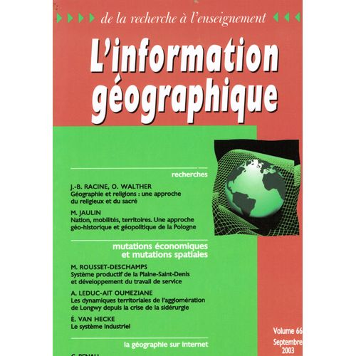 L'information Géographique Volume 66 Septembre
