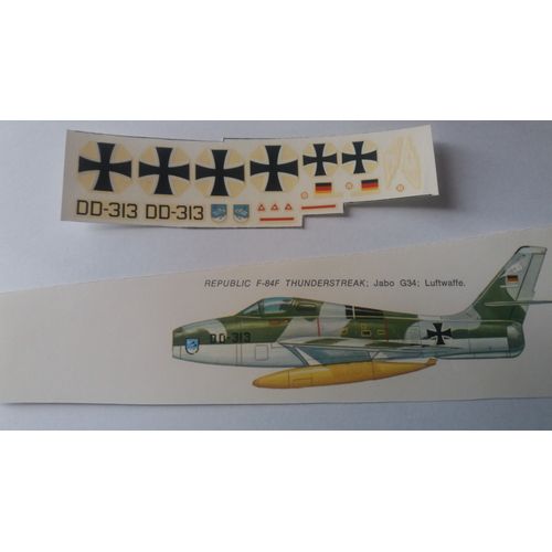 Décalques Avion F-84f Thundertreak 1/72 Luftwaffe-Esci