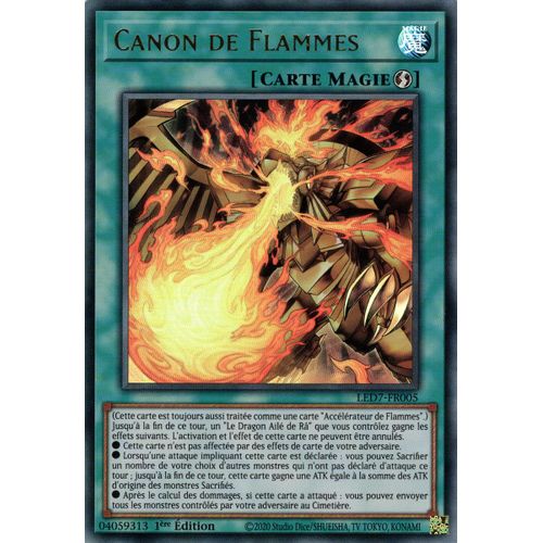 Canon De Flammes - Led7-Fr005, En Vf - Ultra Rare - Yu-Gi-Oh!