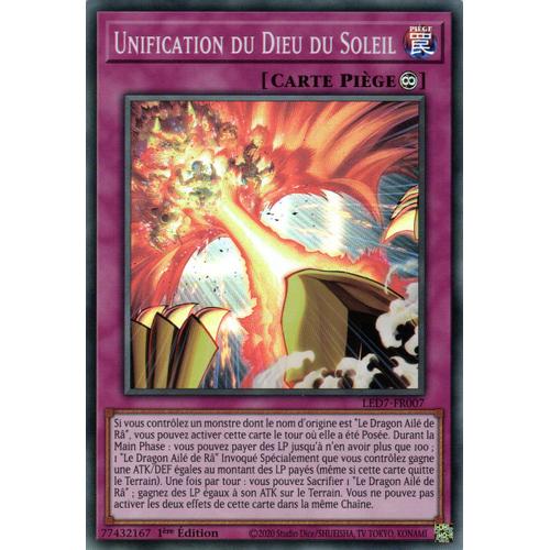 Unification Du Dieu Du Soleil - Led7-Fr007, En Vf - Super Rare - Yu-Gi-Oh!