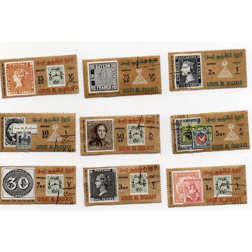 Umm Al Qiwain- Lot De 9 Timbres Oblitérés- Divers