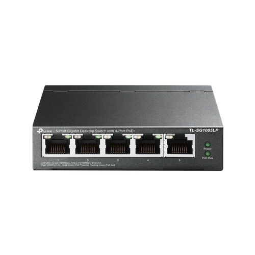 TP-Link TL-SG1005LP - V1 - commutateur - non géré - 5 x 10/100/1000 (4 PoE+) - de bureau, fixation murale - PoE+ (40 W)