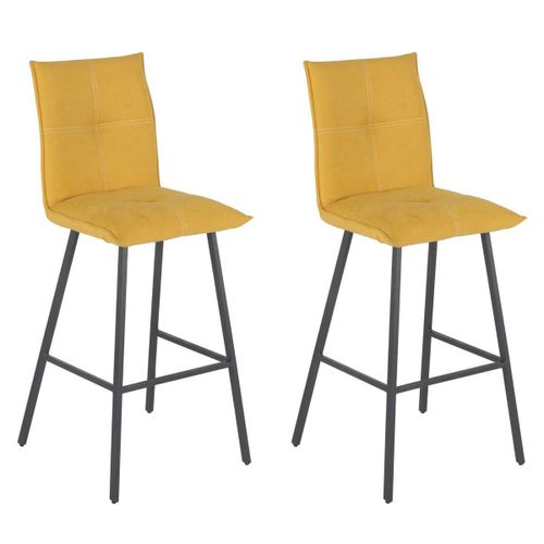 Lagos - Lot De 2 Tabourets Jaunes Assise H65cm