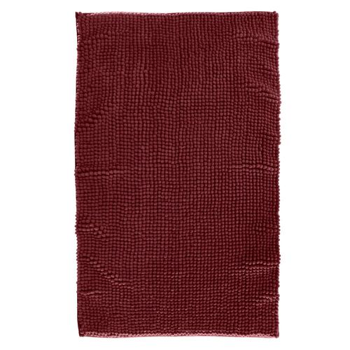 Tapis De Salle De Bain Rectangulaire Colorama - L. 80 X L. 50 Cm - Rose Foncé Teracotta