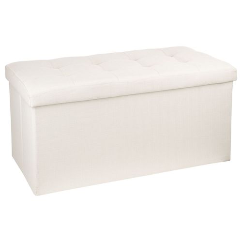 Banquette Coffre Pliable Lysandre - L. 76 X H. 38 Cm - Beige