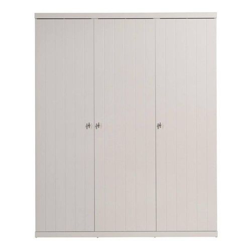 Paris Prix - Armoire 3 Portes "Robin" 204cm Blanc