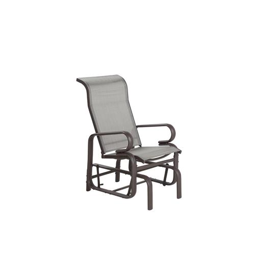 Fauteuil De Jardin À Bascule En Aluminium Et Textile Marron Borgio