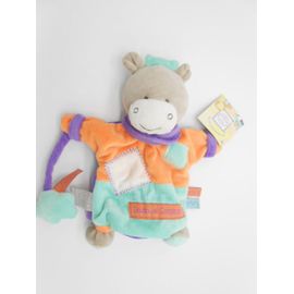 Doudou Et Compagnie Marionnette Zigag Ane Zenon Dc2565 Cheval Vache Poney Vert Bleu Orange Violet Dc 2565