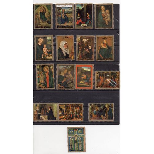 Umm Al Qiwain- Série De 16 Timbres Oblitérés- Tableaux De La Vie Du Christ