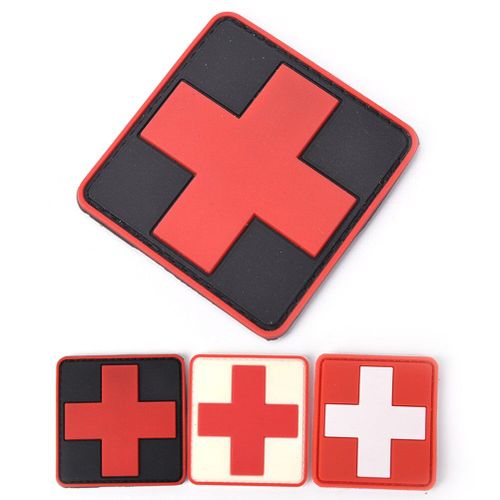 Insigne de moral tactique de l'armée paramédicale en caoutchouc PVC Patch drapeau de la croix rouge de suisse sac à dos Patch