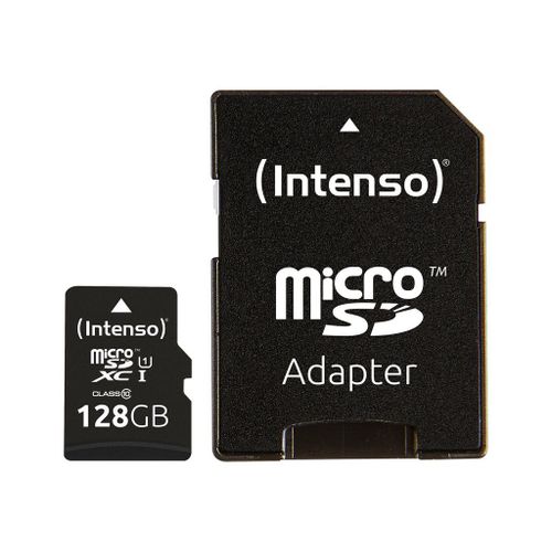 Intenso - Carte mémoire flash (adaptateur microSDXC vers SD inclus(e)) - 128 Go - UHS-I / Class10 - microSDXC UHS-I